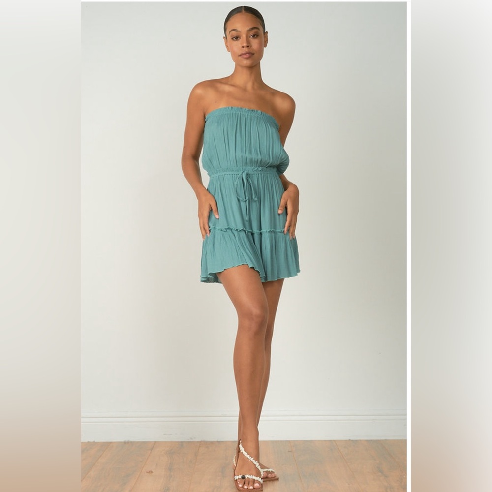 *NWOT* ELAN Strapless Ruffle Dress Cover-Up